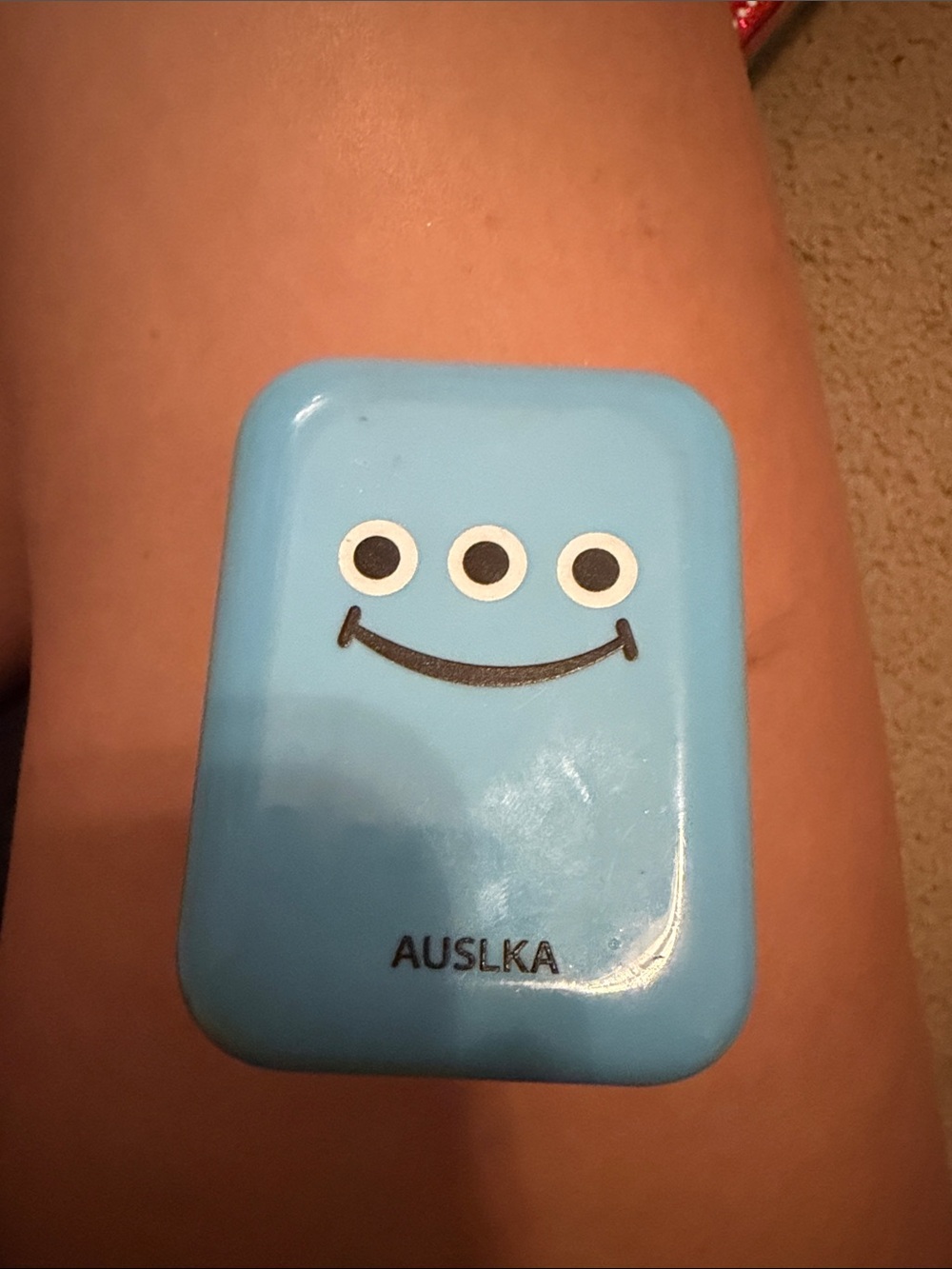 Blue pimple patch case holder with mirror inside